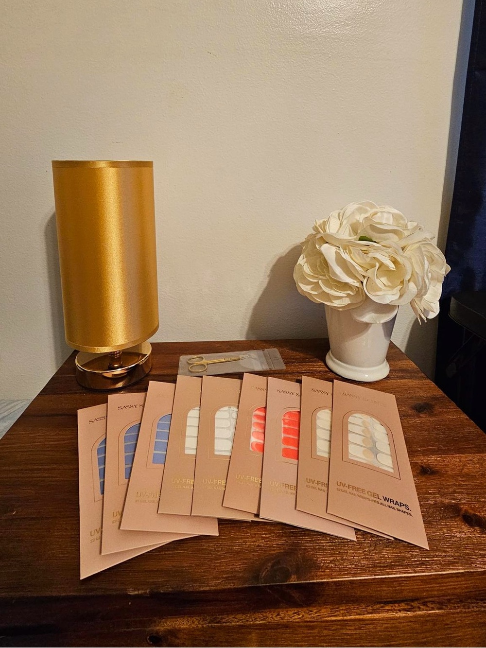 SASSY SAINTS UV-FREE GEL WRAPS PRESS-ON NAILS SET OF 10 RETAIL $78